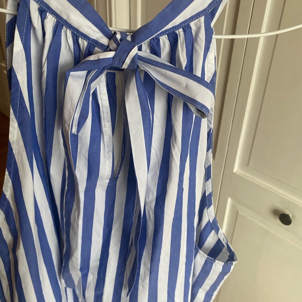 J. Crew Blue and White Striped Halter shirt - Picture 5 of 5